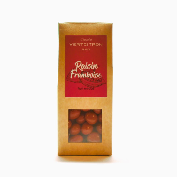 Bonbons au chocolat - Raisin Framboise - Sachet de 140g