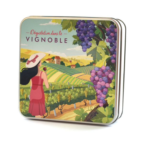 Coffret pâte de fruit et cassiline - Boîte Vignoble Pâte de Fruit Rouge