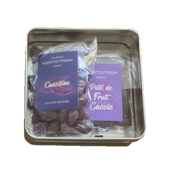 Coffret pâte de fruit et cassiline - Boîte Vignoble Pâte de Fruit Rouge
