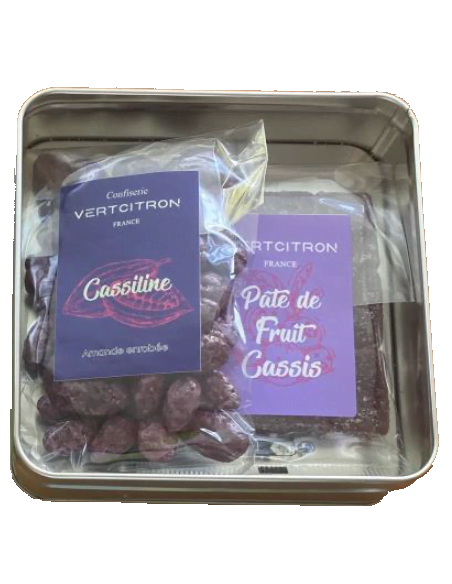 Coffret pâte de fruit et cassiline - Boîte Vignoble Pâte de Fruit Rouge