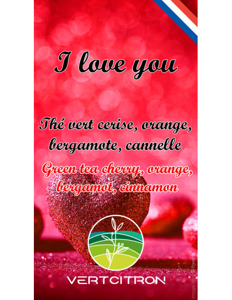 Thé vert aromatisé | I Love You | Thé Vertcitron