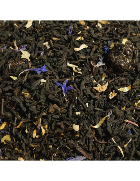 Thé Noir Aromatisé Mûre, Myrtille & Violette - Blue Lagoon - en vrac - zoom