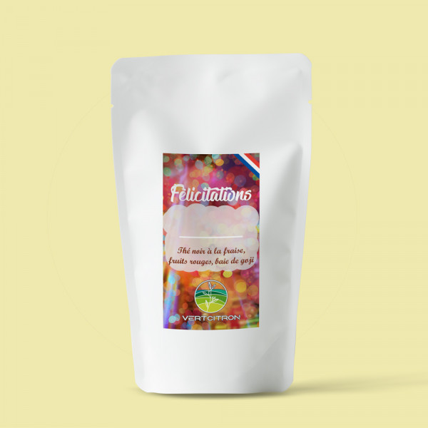 Thé aromatisé à message - Félicitations !