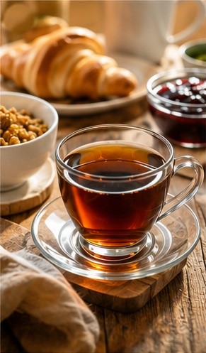 Thé noir aromatisé Vertcitron dans une tasse