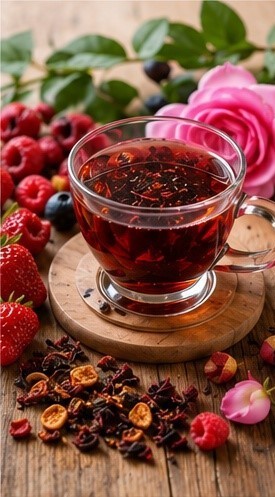 Thé aromatisé aux fruits rouges Vertcitron